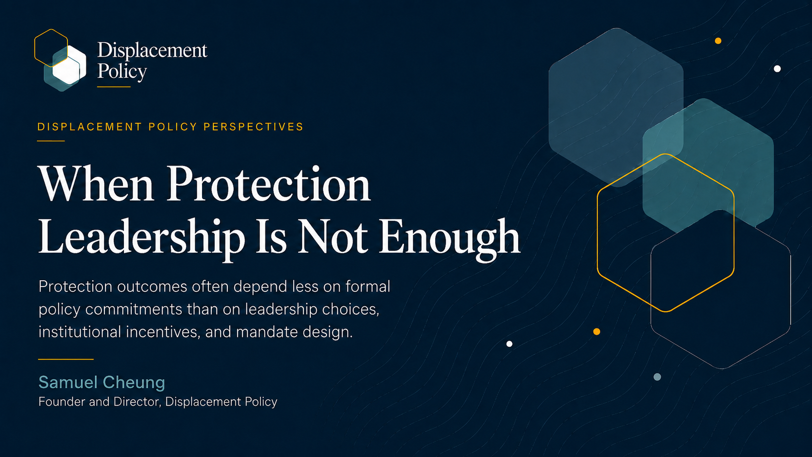 When Protection Leadership Is Not Enough - Displacement Policy Perspectives preview card