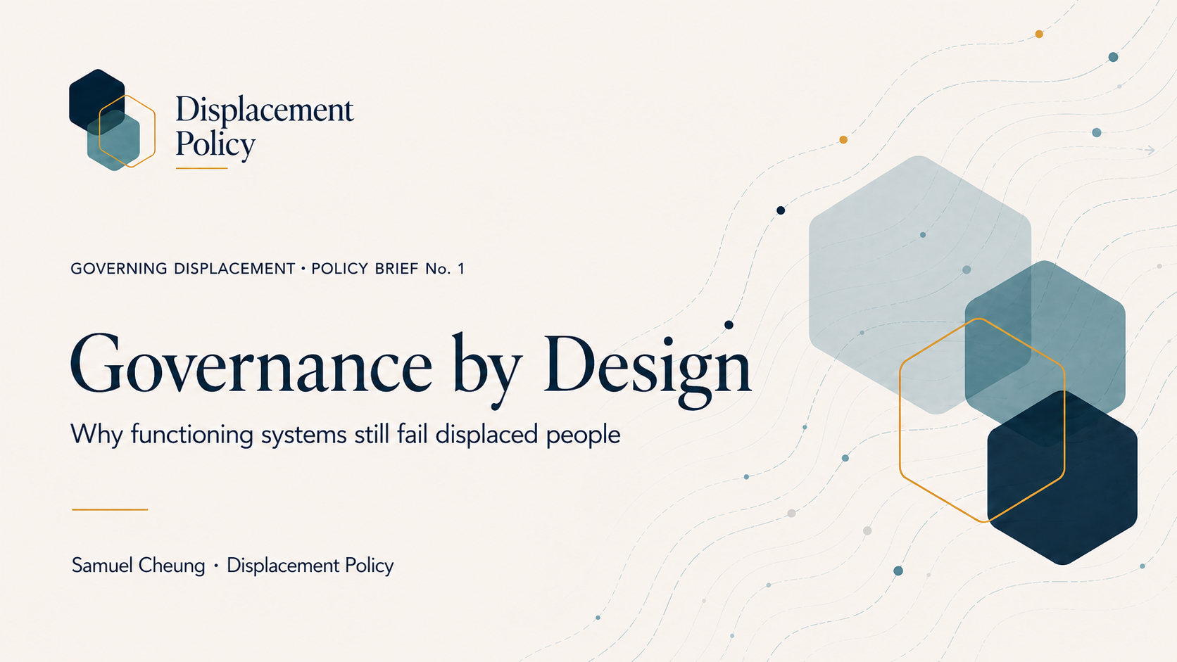 Governance by Design � Governing Displacement Policy Brief No. 1
